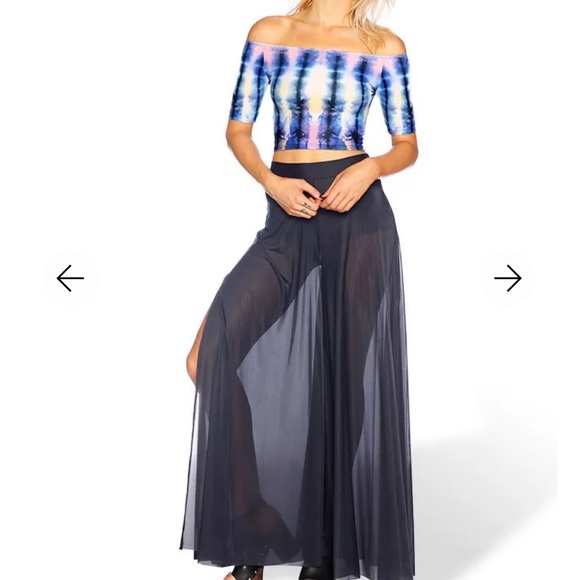 Black Milk Clothing size small to dye for off the shoulder crop - Picture 15 of 16